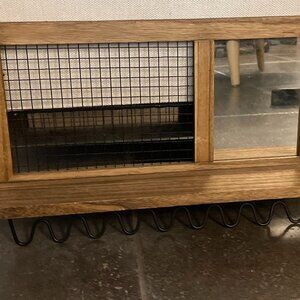 Wall Hanging Jewlery Organizer with Small Mirror